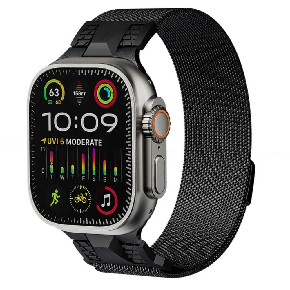 Correa Acero Milanese Loop Ultra Para Apple Watch 44/45/46/49mm Black