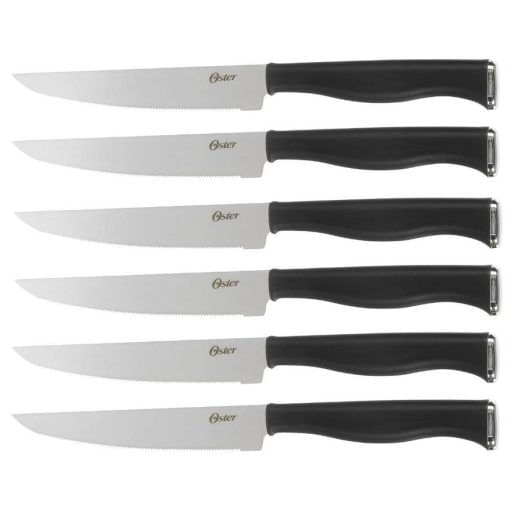 Juego de 15 Cuchillos con Bloque de Madera y Caja Negra Oster - !OFERTA!