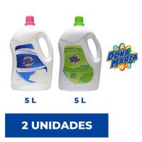 PACK DOÑA MARIA 1 DETERGENTE LIQUIDO AROMA LIMON 5LT+1 SUAVIZANTE 5LT