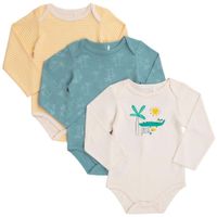 Bodys Pack x 3 Unid Manga Larga Bebé Niño BABY EUREKA