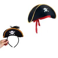Set gorro y vincha pirata disfraz para parejas Halloween