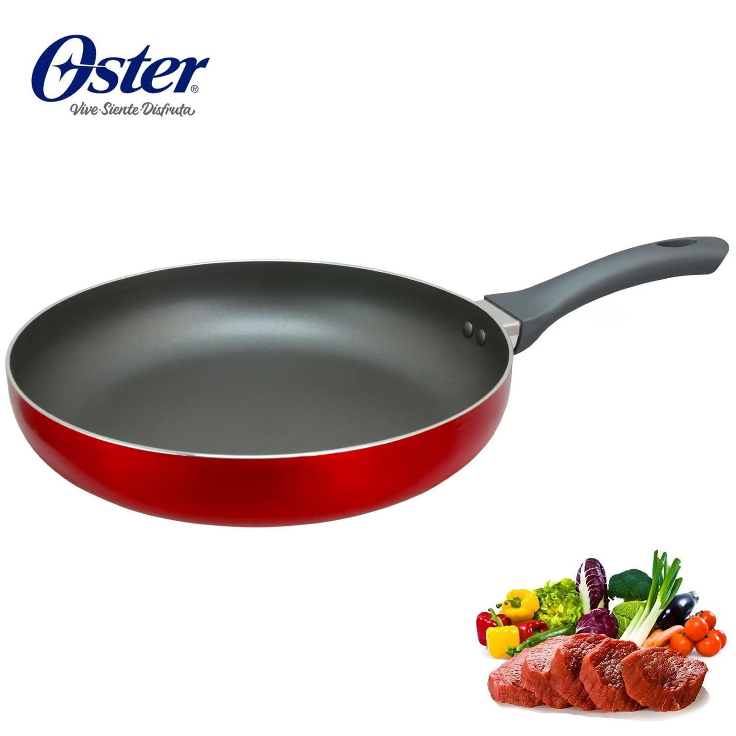 Sartén Oster® Antiadherente 30CM HERSCHER Rojo 92324 01 - !OFERTA!