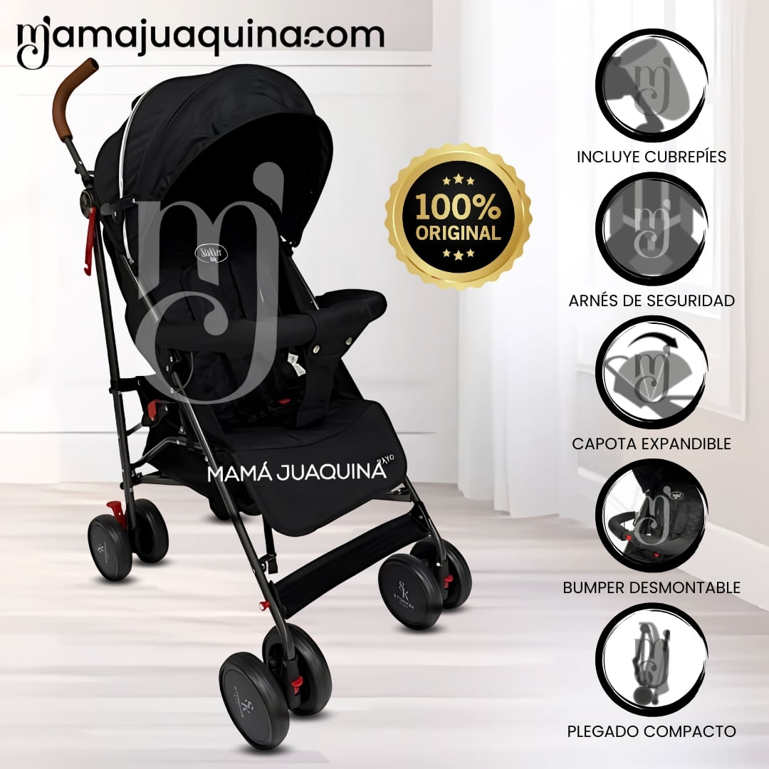 Coche Bastón de Lujo «RAYO PLUS» Mango Giratorio Negro