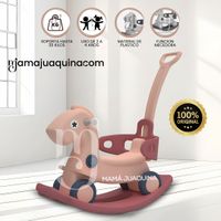 Caballito Mecedor Montable para Bebés «BELLO CORCEL» Rosa - copy