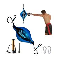 Pera Loca Box Con Inflador Boxeo Artes Marciales Agilidad Reflejos Azul