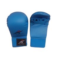 Guantes Karate Talla M Azul Tkd Thai Fitbox Kickboxing Importado