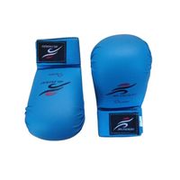 Guantes Karate Talla L Azul Tkd Thai Fitbox Kickboxing Importado