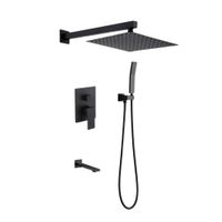 Mezcladora para Ducha de Lujo Negro Acero Inoxidable MT304-010D701