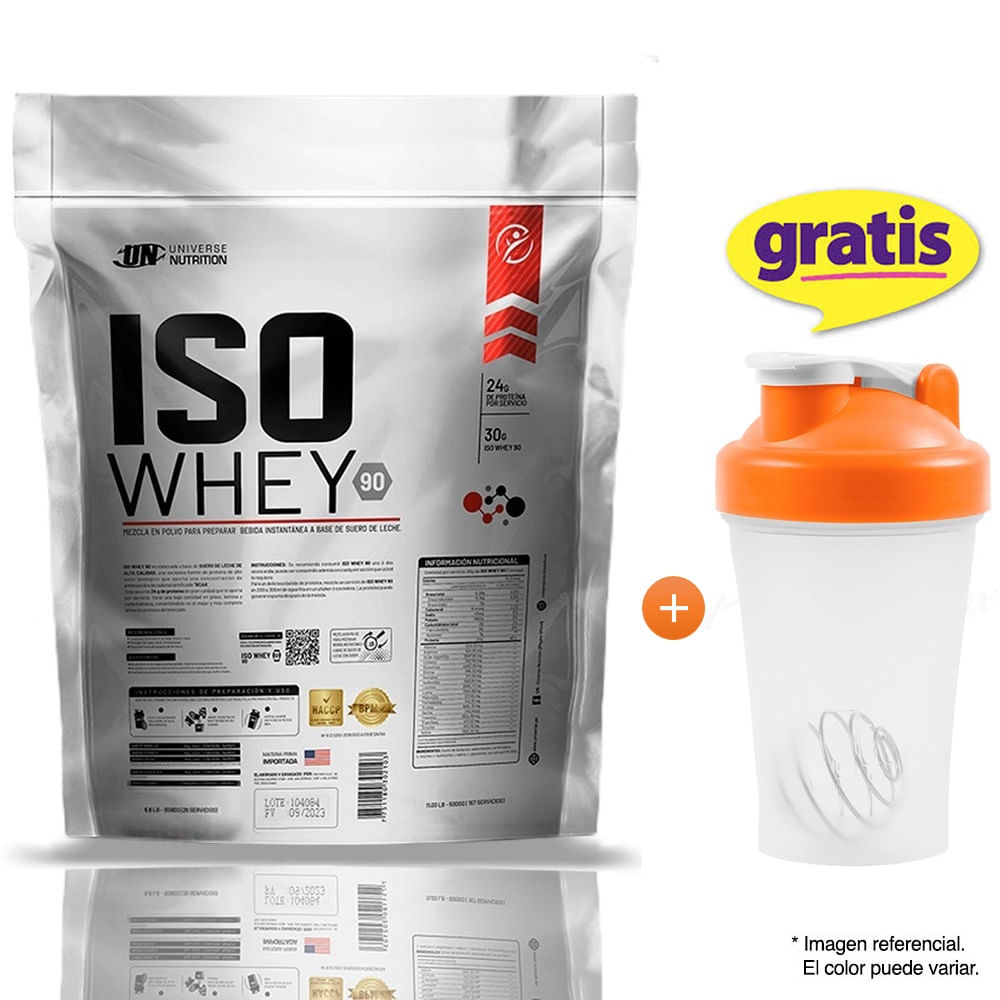 ISO WHEY 90 DE 5KG UNIVERSE NUTRITION CHOCOLATE + SHAKER