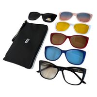 Lentes De Montura Imantados Magneticos 5 En 1 + Estuche Dama