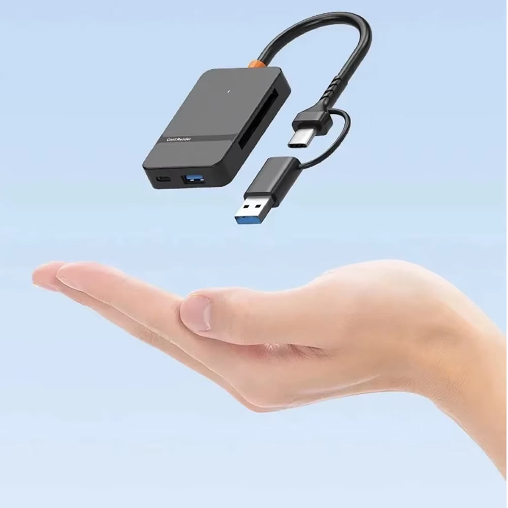 Lector de tarjetas 8 en 1 tipo C USB3.0 a SD TF CF MS