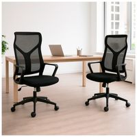 Pack x2 Sillas Gamer Dreizt Lyon Mesh Negro