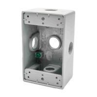 Caja Rectangular Aluminio 1/2"" 3 salidas con Ul
