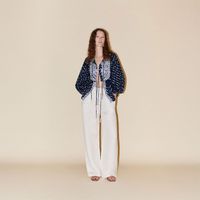 Blusa Mujer Sfera Estampada Azul