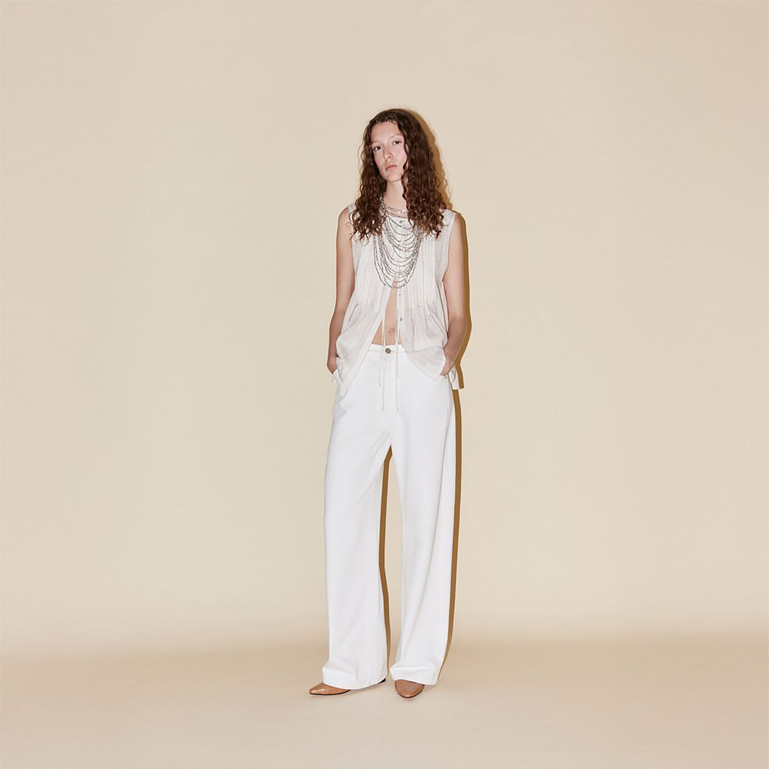 Blusa Mujer Sfera Cuerpo Rayas Blanco