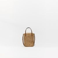 Bolso Mujer Sfera Cubo Rústico Liso Camel