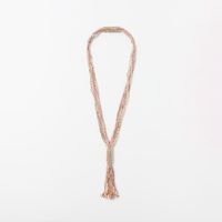 Collar Mujer Sfera  Nudo Piedras Rosa