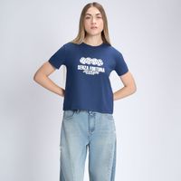 Polo Mujer Basico Crop Print Mes