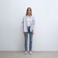 Jean Mujer Sfera Recto Basico Celeste
