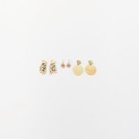 Pendiente Mujer Sfera Largo 3 Mariposas Oro