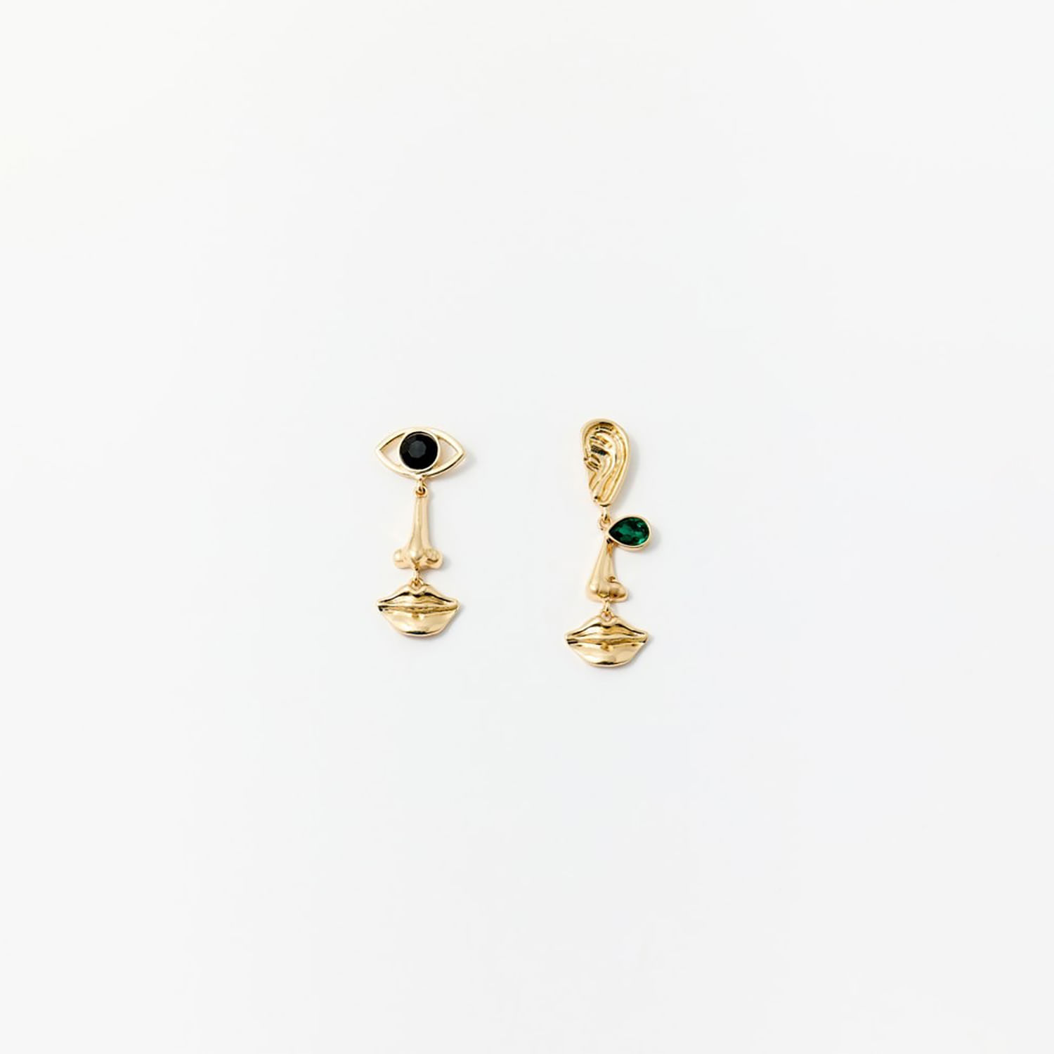 Set Mujer Sfera 3 Pend Aro+Brillo+Perla Oro