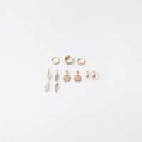 Set Mujer Sfera Pendientes Purpurina Oro