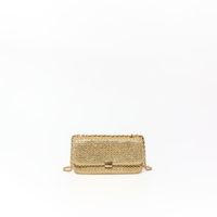 Bolso Mujer Sfera Crossbody Rafia Super Oro