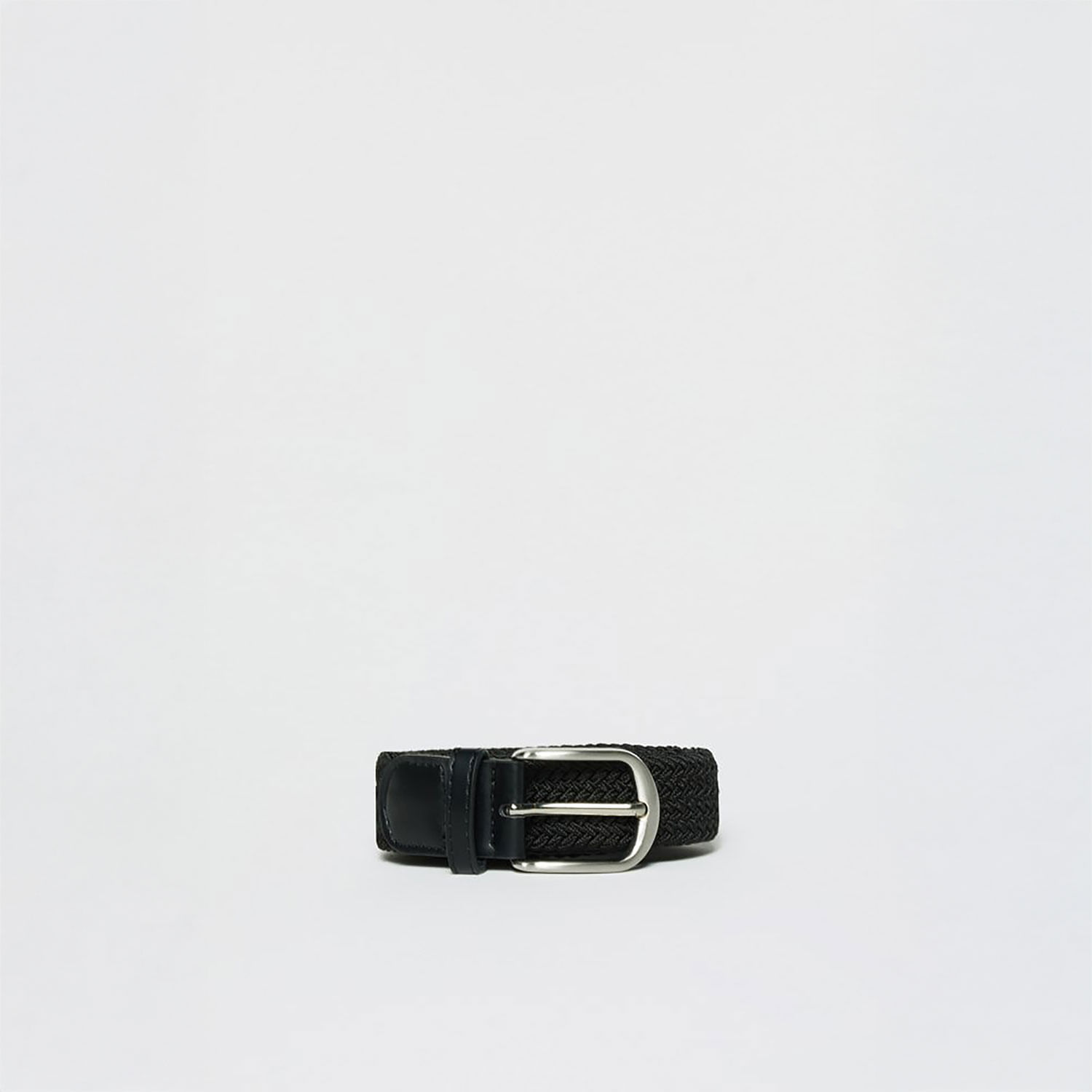 Correa Hombre Sfera Trenzado Elastico Negro