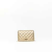 Bolso Mujer Sfera Crossbody Acolchado Rombos Oro