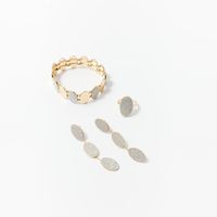 Conjunto Mujer Sfera Pendientes Purpurina Oro