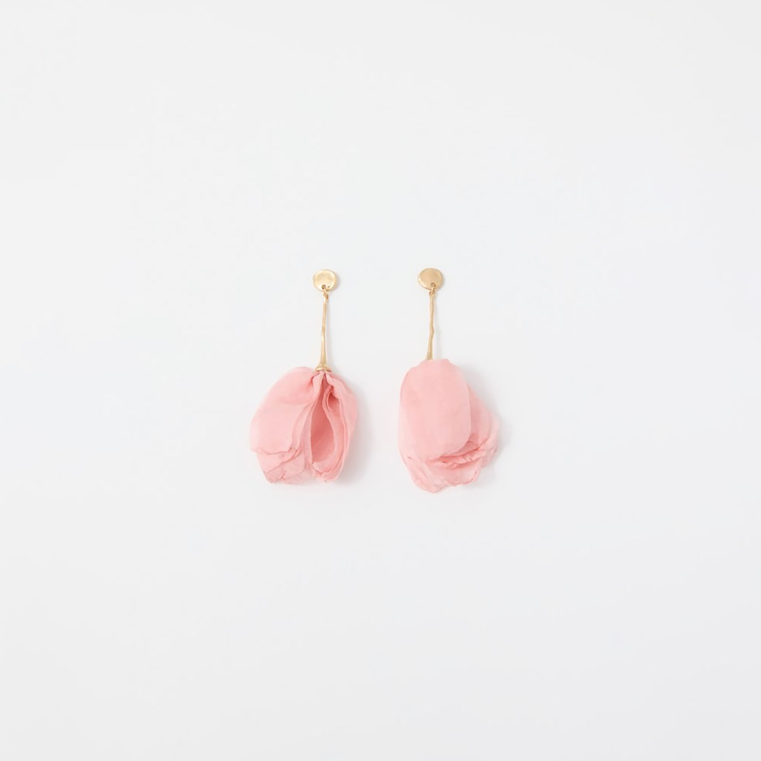 Pendiente Mujer Sfera Pendientes Textil Dorados Rosa
