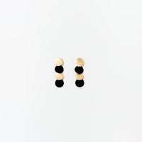 Aretes Mujer Sfera Flecos Con Piedra Mx Oro