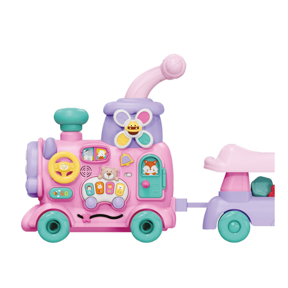 Correpasillos Baby Walker Train Baby Cam Rosado