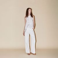 Blusa Mujer Sfera Vuelo Sin Mangas Blanco