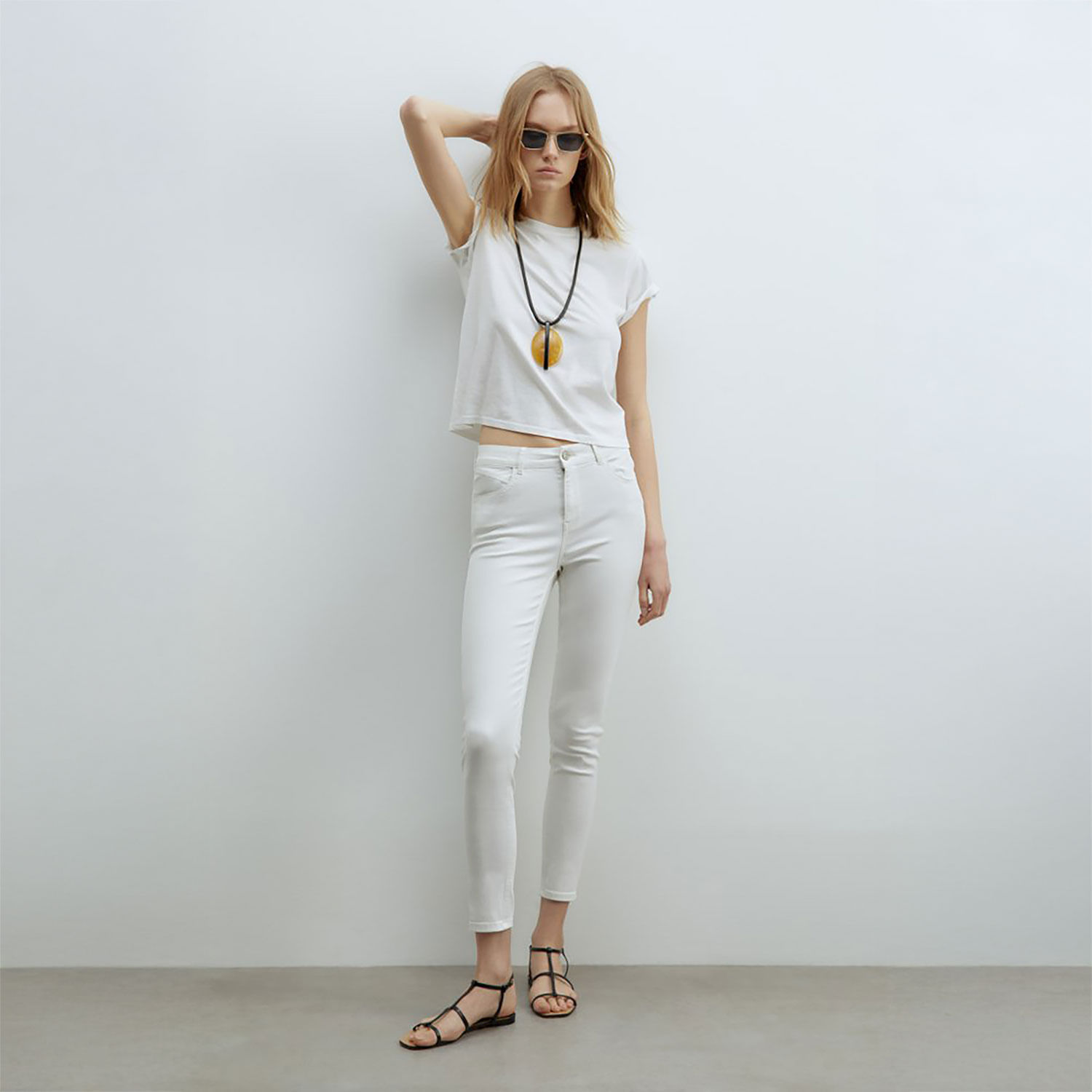 Jean Mujer Sfera Ultraslim High Rise Blanco