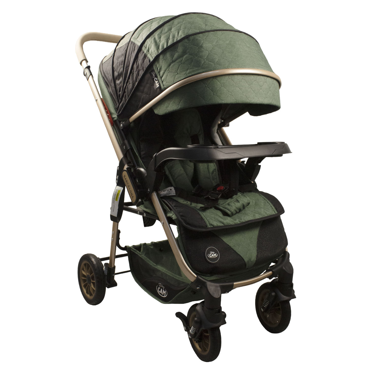 Coche Moisés Para Bebé Baby Cam Barcelona Verde