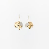 Aretes Mujer Sfera Largo Oro Qtl Mx Oro