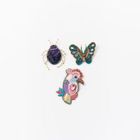 Set Mujer Sfera 3 Broches Animales Multicolor