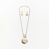 Set Mujer Sfera Triple Metal Oro