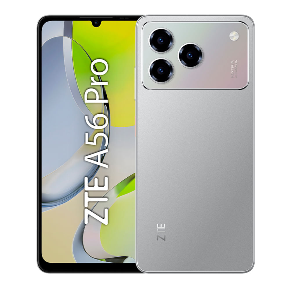Celular ZTE A56 Pro 4G 128GB, 4GB RAM, cámara dual 50MP + 8MP, 6.75"", gris