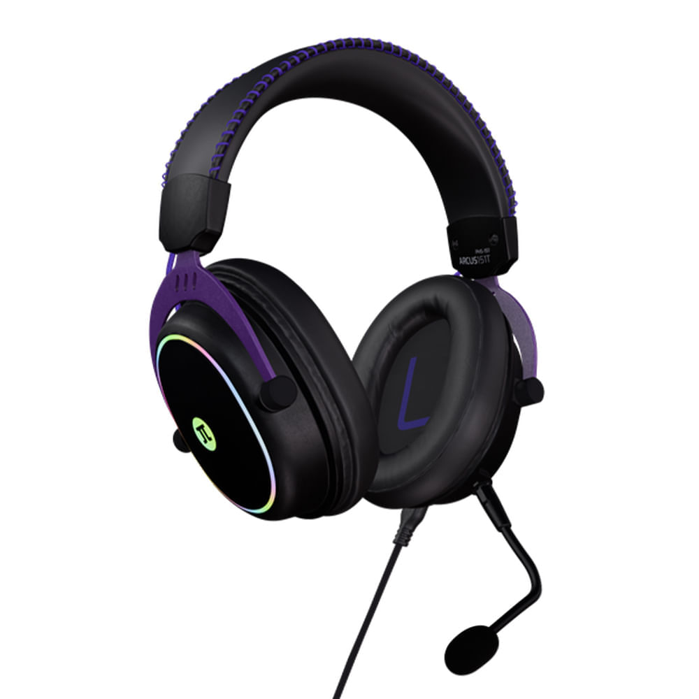 Audífono gamer Primus Arcus 151T alámbrico, USB tipo C, sonido envolvente virtual 7.1, 30mW, micrófono omnidireccional, negro