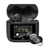 Audífonos bluetooth True Wireless JBL Tour Pro 3, pantalla inteligente en estuche, audio espacial 360°, ANC, 44h batería, IPX5, negro