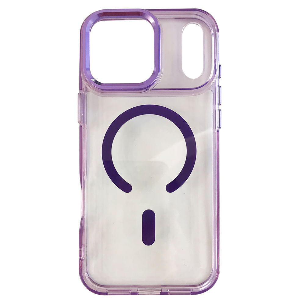 PREVENTA: Case iBox para iPhone 17 Pro Max Metal Glow, con MagSafe para carga inalámbrica, soporte en cámara, morado