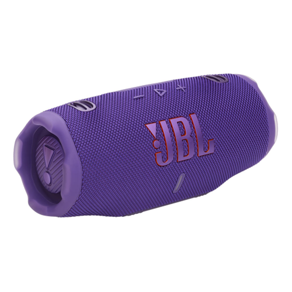 Parlante Bluetooth JBL Charge 6 resistente al agua IP68, batería hasta 24 horas, puerto USB-C, diseño portátil, morado