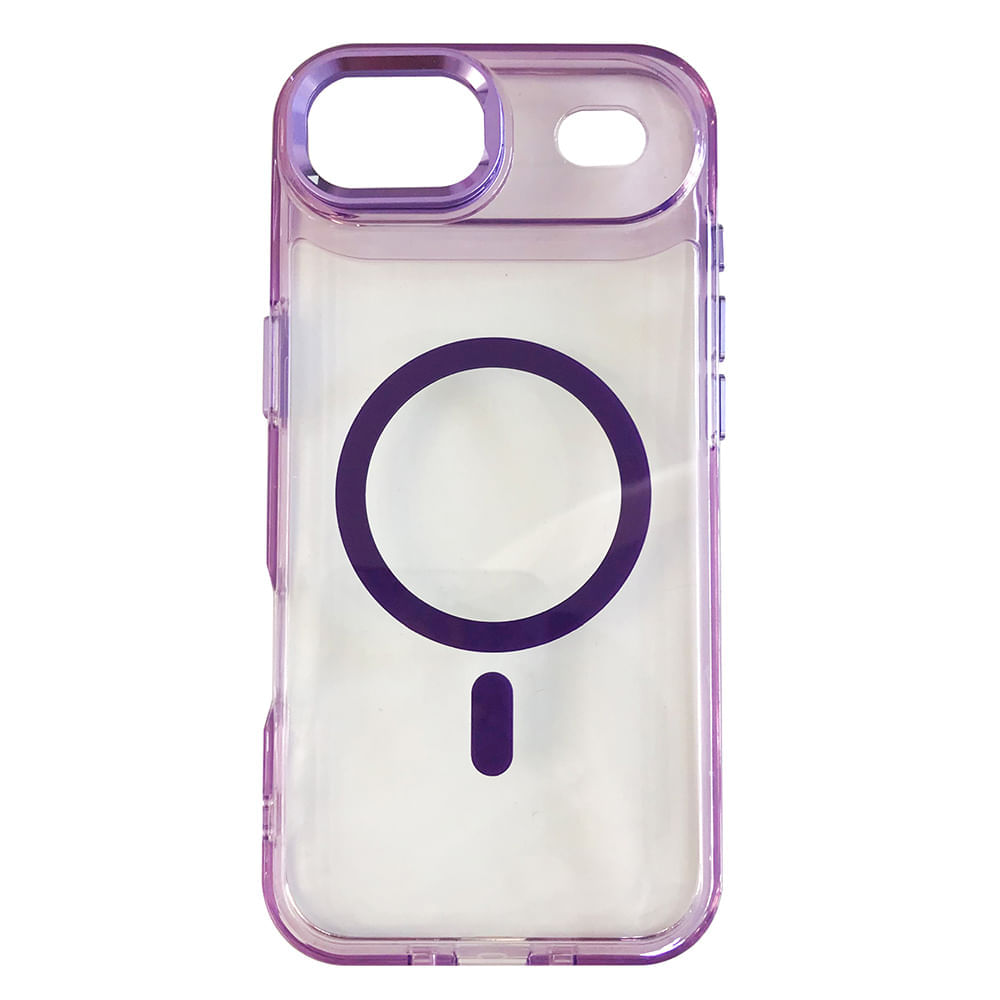 PREVENTA: Case iBox para iPhone Air Metal Glow, con MagSafe para carga inalámbrica, soporte en cámara, morado
