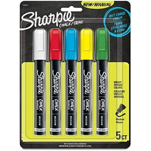 Resaltador Sharpie Tiza líquida borrable x5 2175541 - !OFERTA!