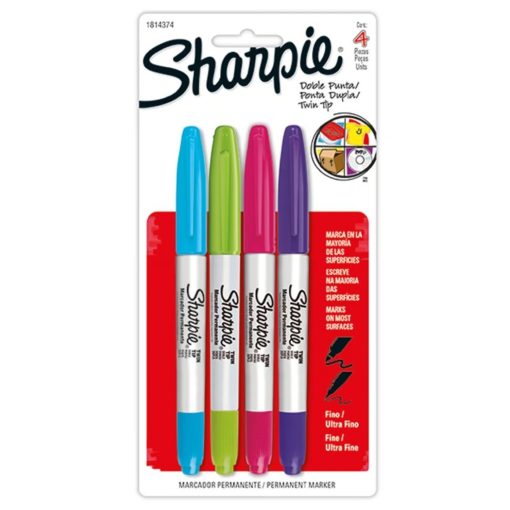 Marcador Sharpie doble punta x4 1814374 - !OFERTA!