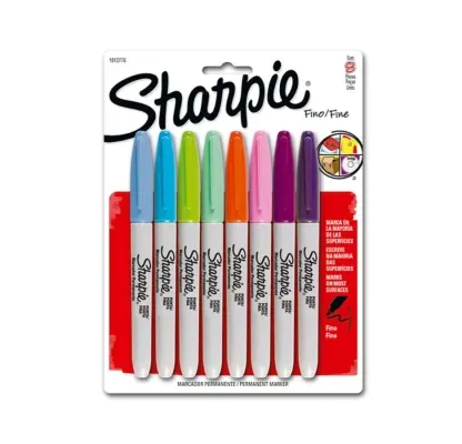 Marcador Sharpie Punta Fina x8 1812776 - !OFERTA!