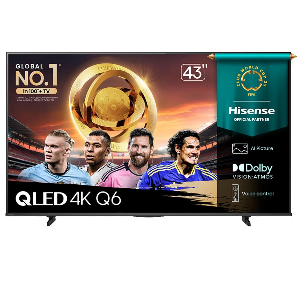 TV Hisense 43"" QLED 4K UHD Vidaa 43Q6QV