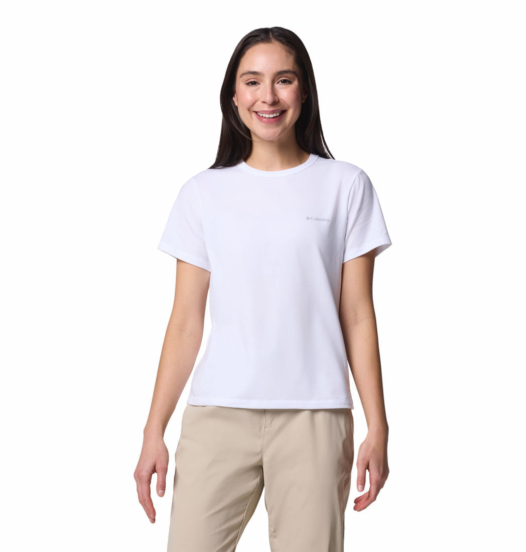 Polo Para Mujer Manga Corta Sun Trek™ Blanco Columbia